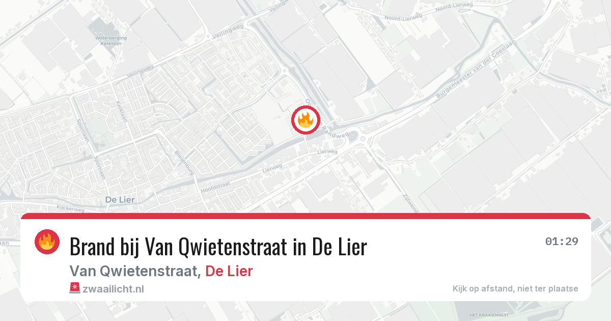 Brand bij Van Qwietenstraat in De Lier — 11 jun 2026