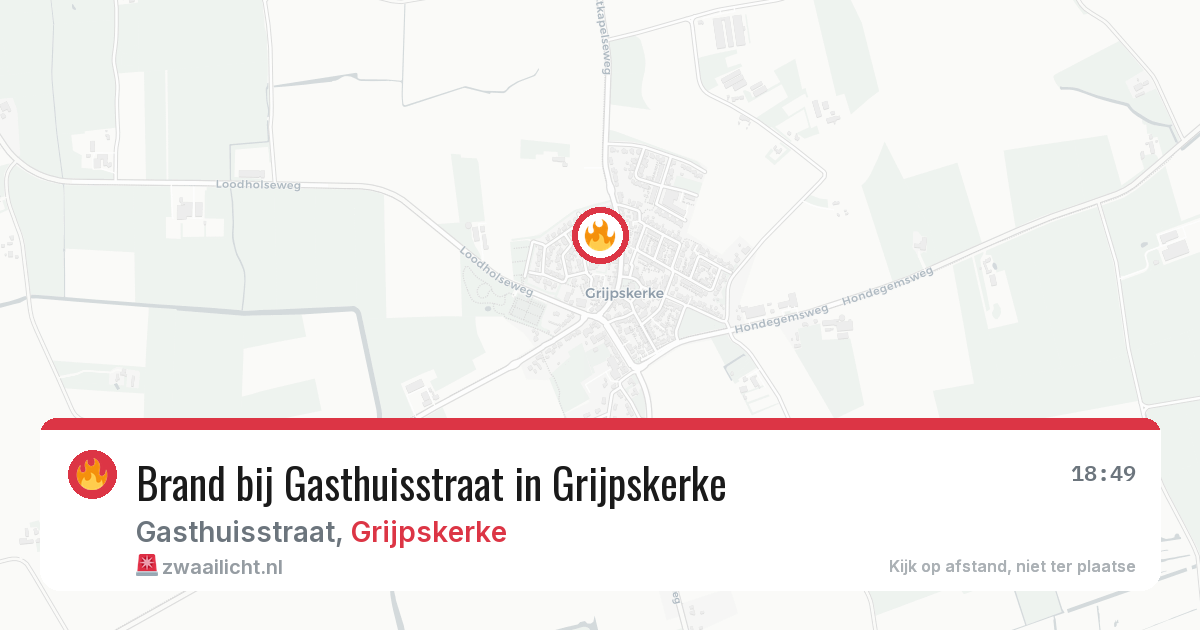 Brand bij Gasthuisstraat in Grijpskerke — 17 jun 2026