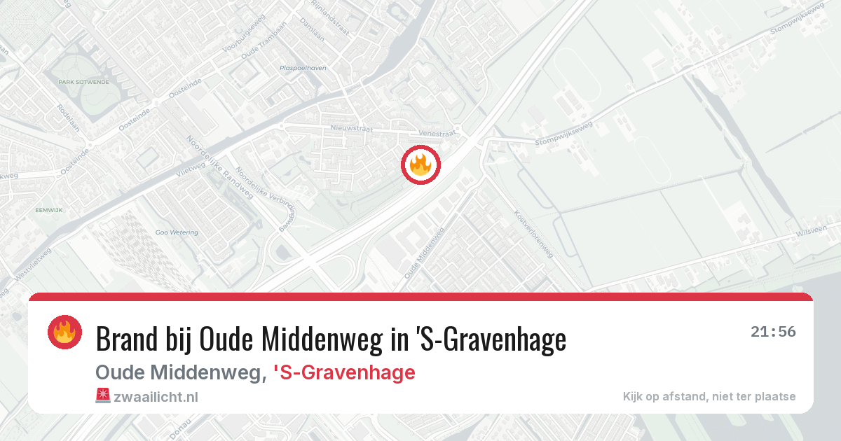 Brand bij Oude Middenweg in 'S-Gravenhage — 6 apr 2026