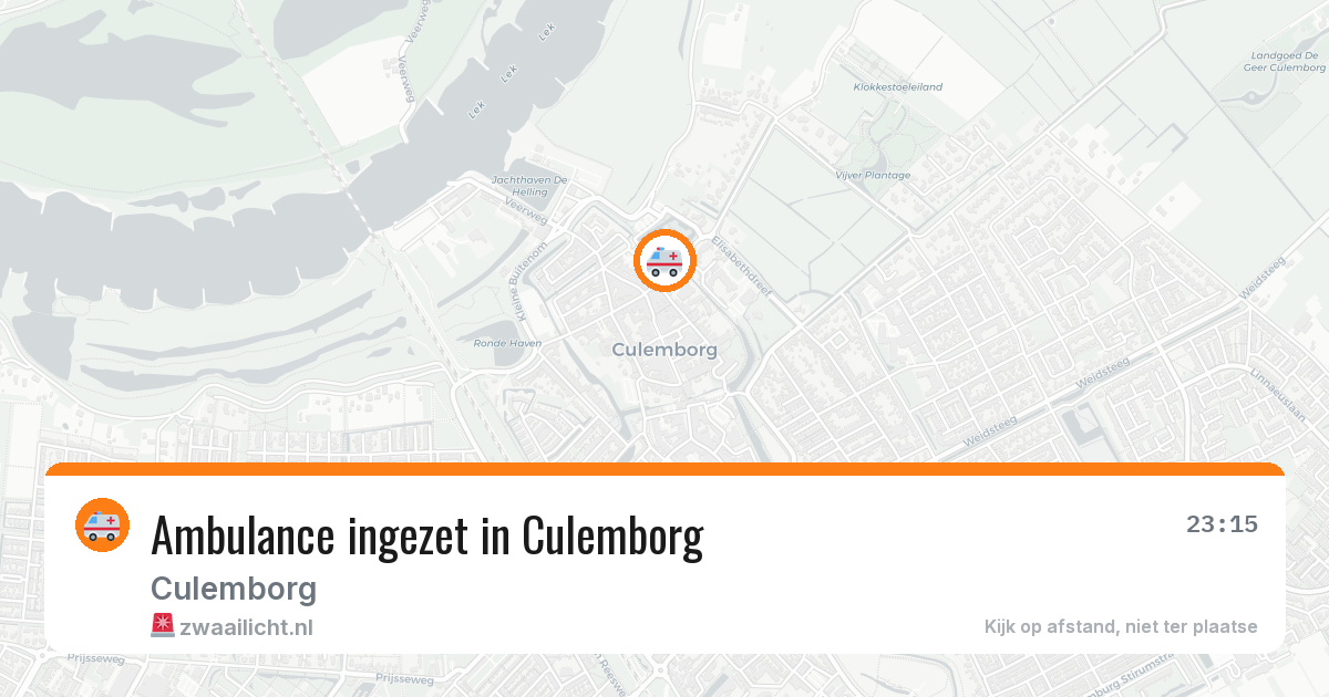 Ambulance ingezet in Culemborg — 15 jul 2026