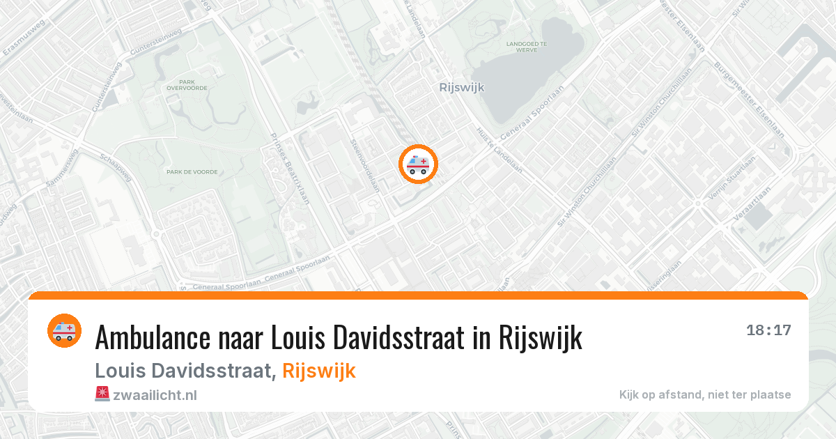 Ambulance naar Louis Davidsstraat in Rijswijk — 13 aug 2026