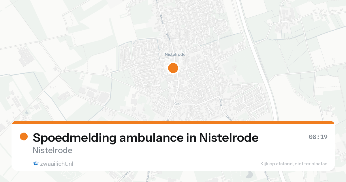 Spoedmelding ambulance in Nistelrode — 22 aug 2026