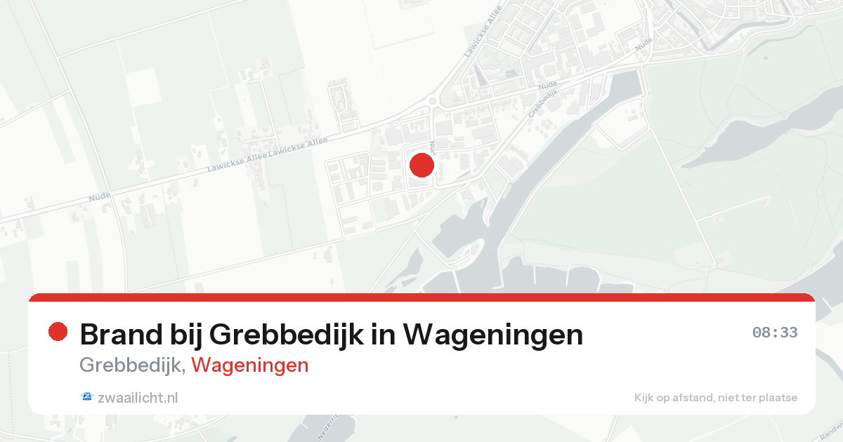 Brand bij Grebbedijk in Wageningen — 22 feb 2026