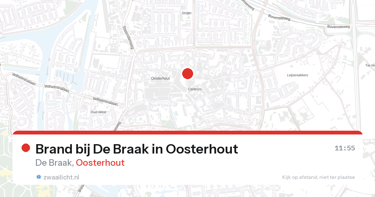 Brand bij De Braak in Oosterhout — 17 jan 2026
