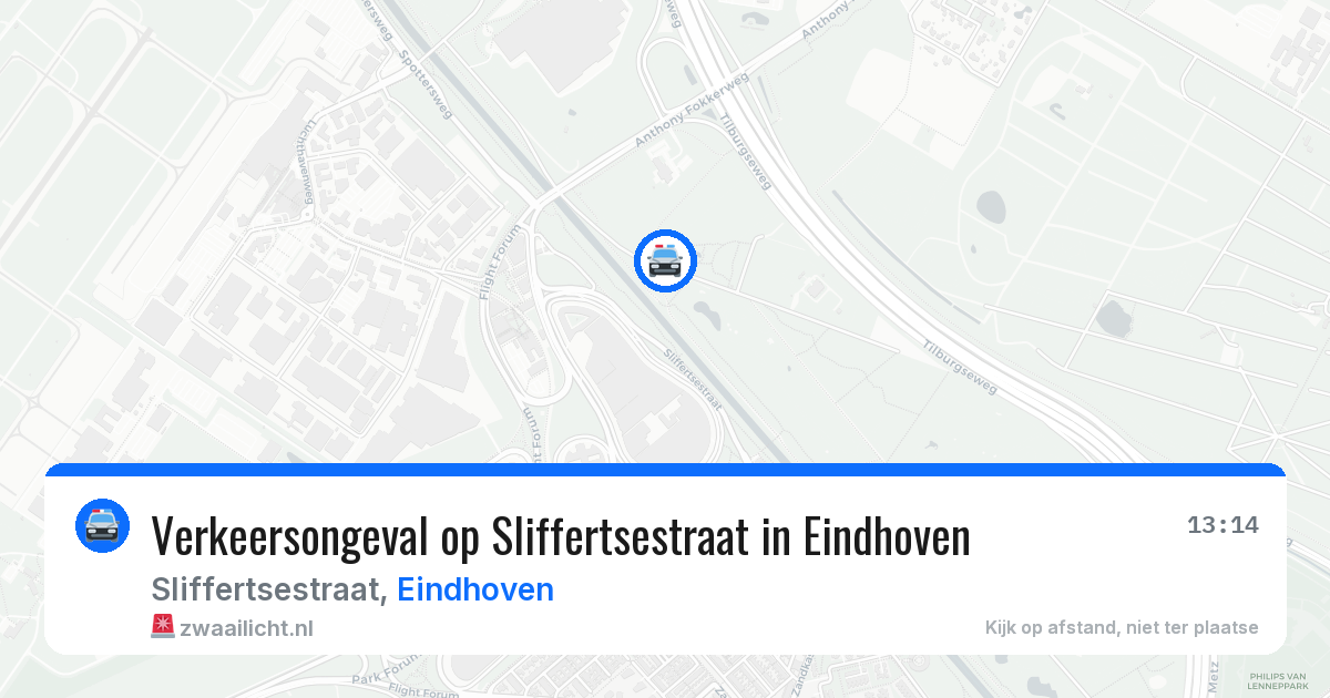Verkeersongeval op Sliffertsestraat in Eindhoven — 3 feb 2026