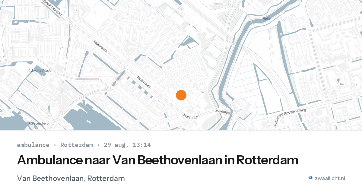 Ambulance naar Van Beethovenlaan in Rotterdam — 29 aug 2026
