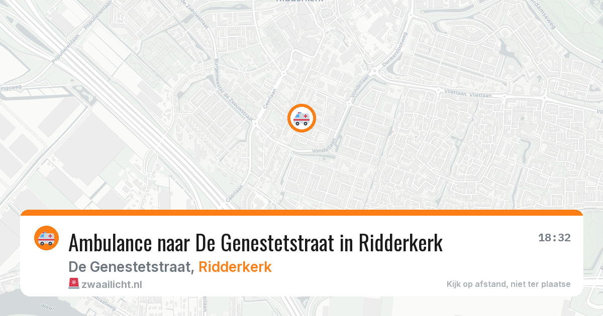 Ambulance naar De Genestetstraat in Ridderkerk — 1 apr 2026