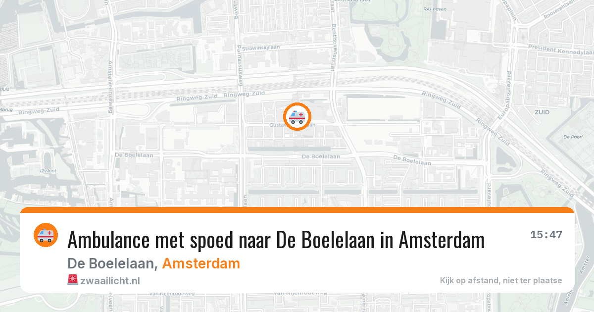 Ambulance met spoed naar De Boelelaan in Amsterdam — 13 aug 2026