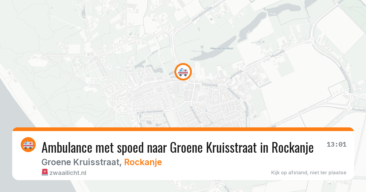 Ambulance met spoed naar Groene Kruisstraat in Rockanje — 7 aug 2026