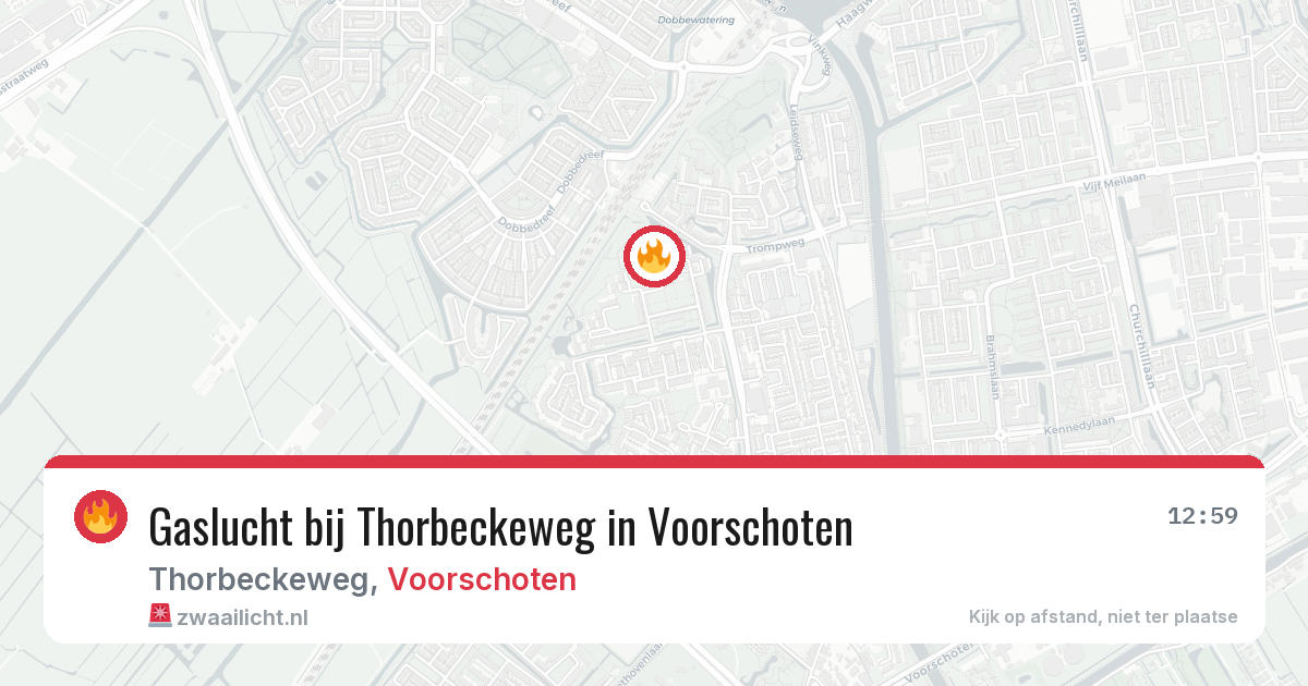 Gaslucht bij Thorbeckeweg in Voorschoten — 27 jun 2026
