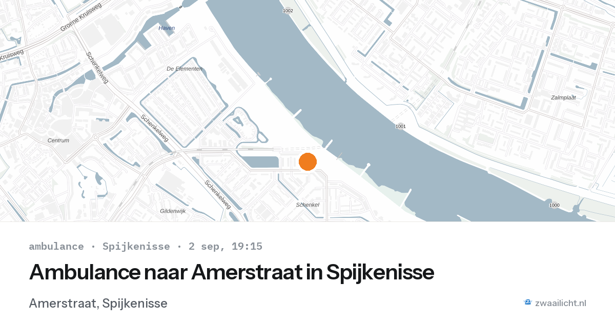 Ambulance naar Amerstraat in Spijkenisse — 2 sep 2026
