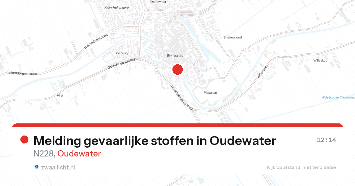 Melding gevaarlijke stoffen in Oudewater — 24 aug 2026