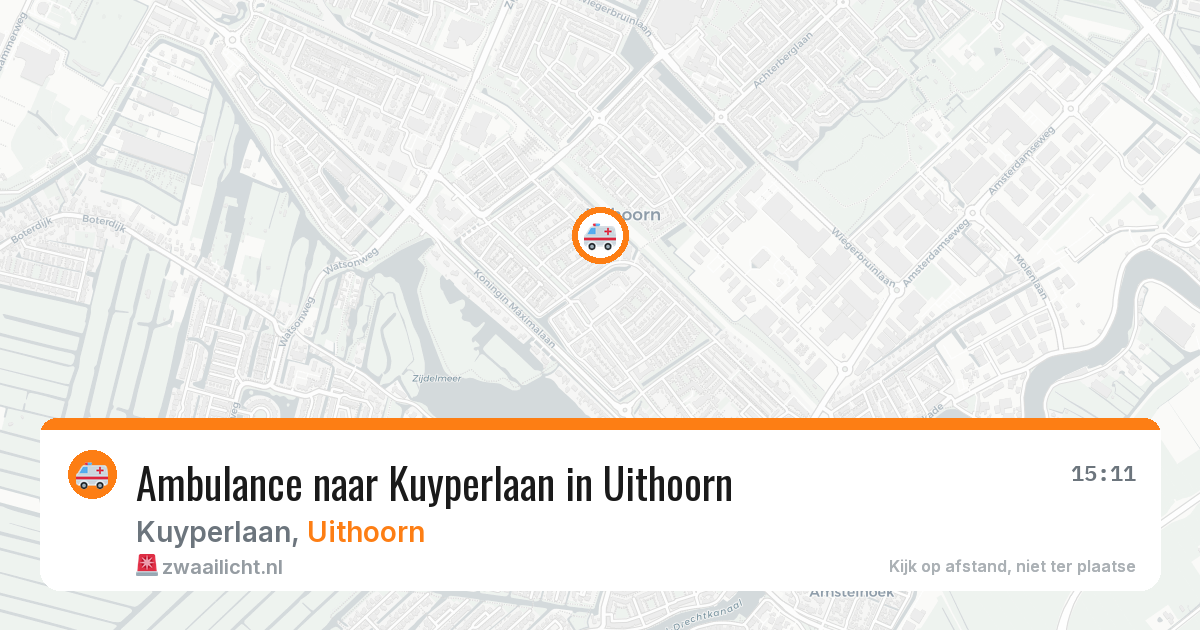 Ambulance naar Kuyperlaan in Uithoorn — 17 mei 2026