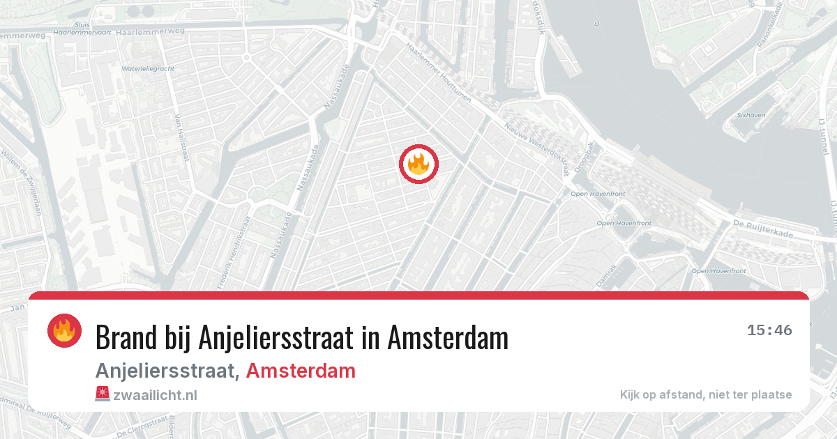 Brand bij Anjeliersstraat in Amsterdam — 10 apr 2026