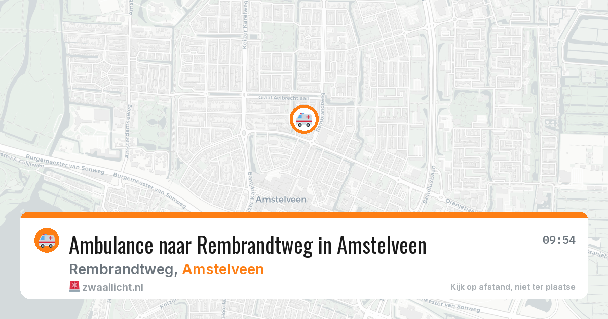 Ambulance naar Rembrandtweg in Amstelveen — 25 mrt 2026