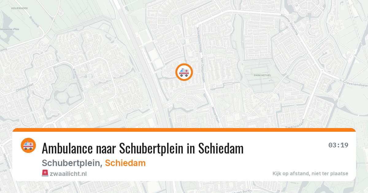 Ambulance naar Schubertplein in Schiedam — 27 apr 2026