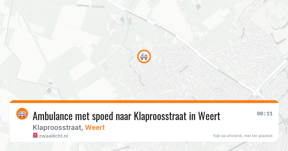 Ambulance met spoed naar Klaproosstraat in Weert — 4 mei 2026