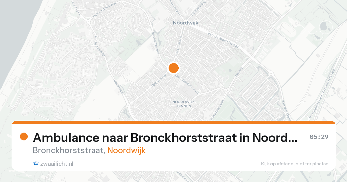 Ambulance naar Bronckhorststraat in Noordwijk — 25 aug 2026