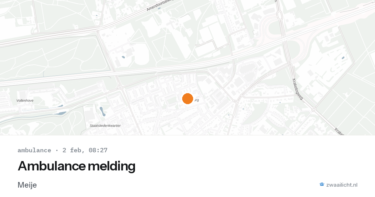 Ambulance melding — 2 feb 2026