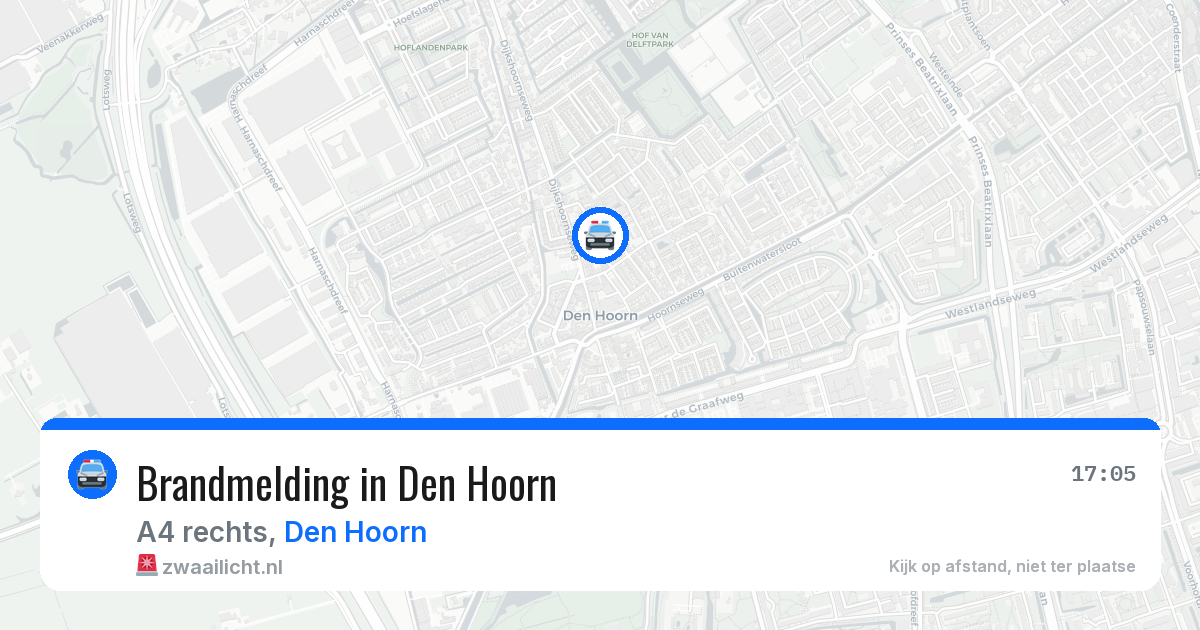 Brandmelding in Den Hoorn — 1 aug 2026