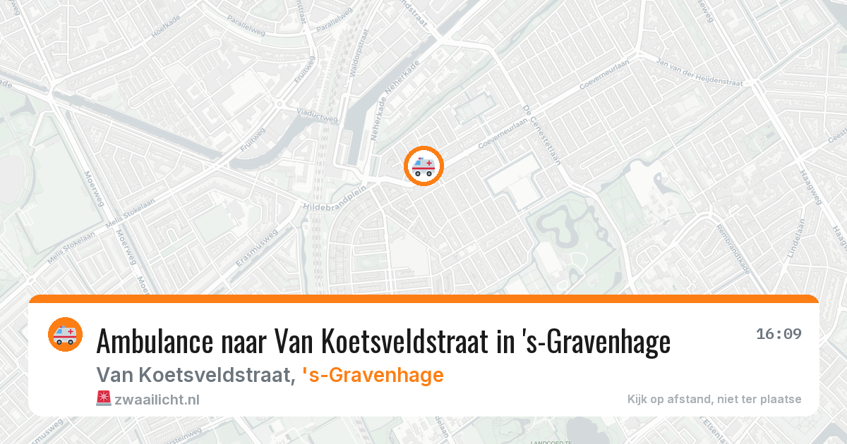 Ambulance naar Van Koetsveldstraat in 's-Gravenhage — 16 jul 2026