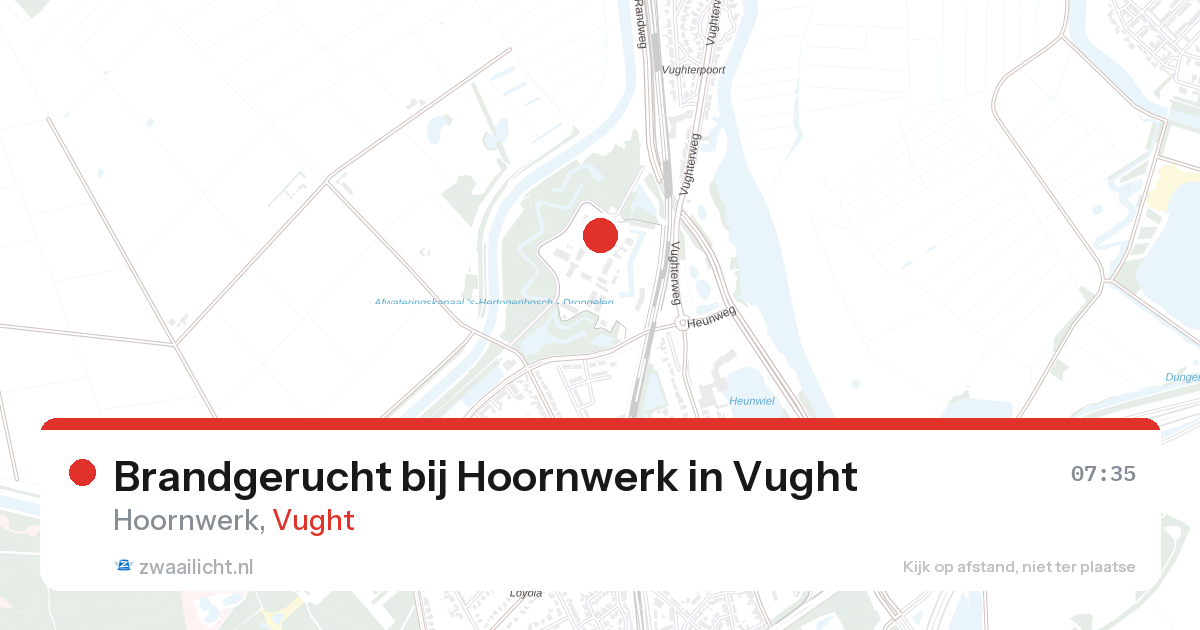 Brandgerucht bij Hoornwerk in Vught — 28 aug 2026