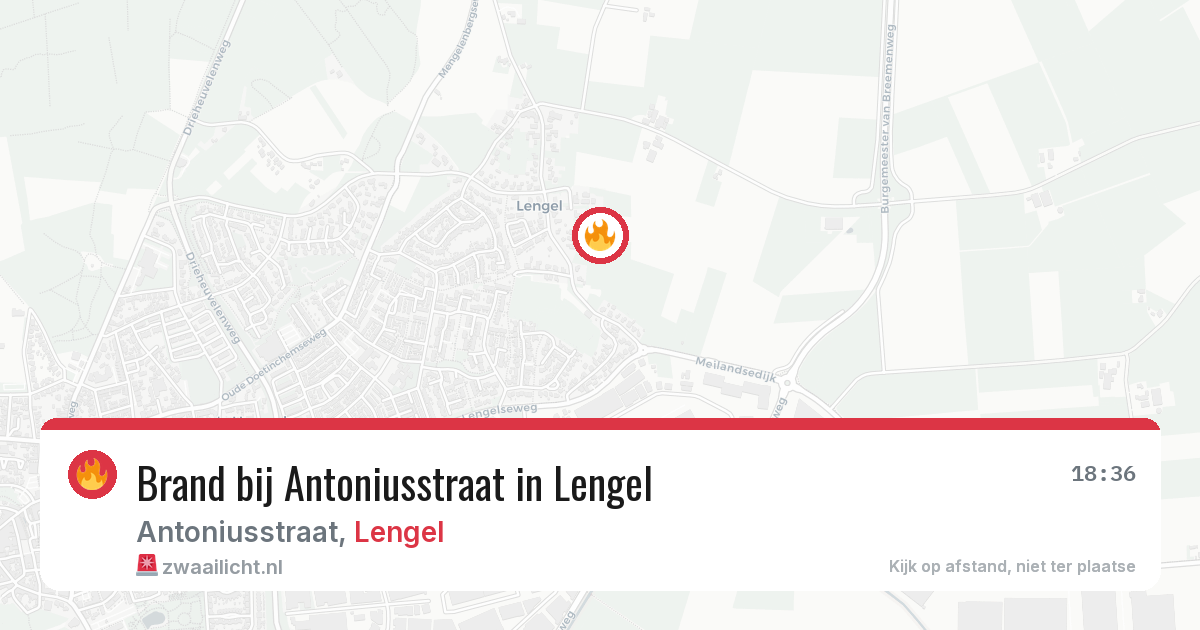 Brand bij Antoniusstraat in Lengel — 25 jun 2026
