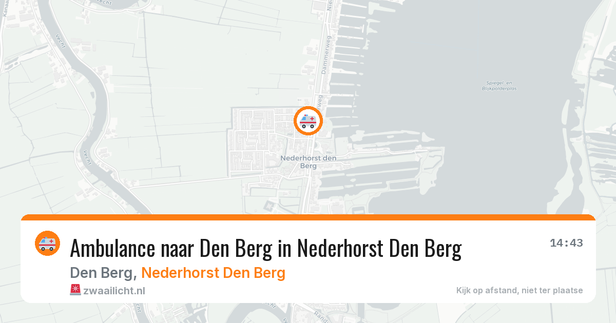 Ambulance naar Den Berg in Nederhorst Den Berg — 17 apr 2026