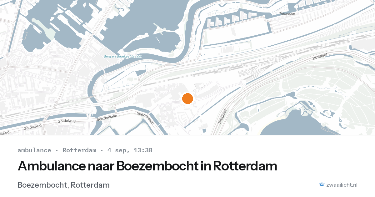 Ambulance naar Boezembocht in Rotterdam — 4 sep 2026