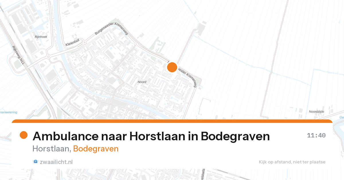 Ambulance naar Horstlaan in Bodegraven — 21 mrt 2026