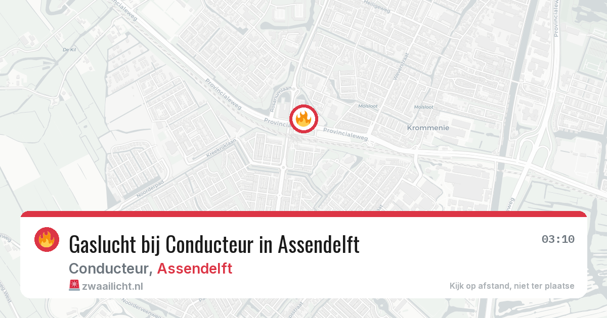 Gaslucht bij Conducteur in Assendelft — 13 jun 2026