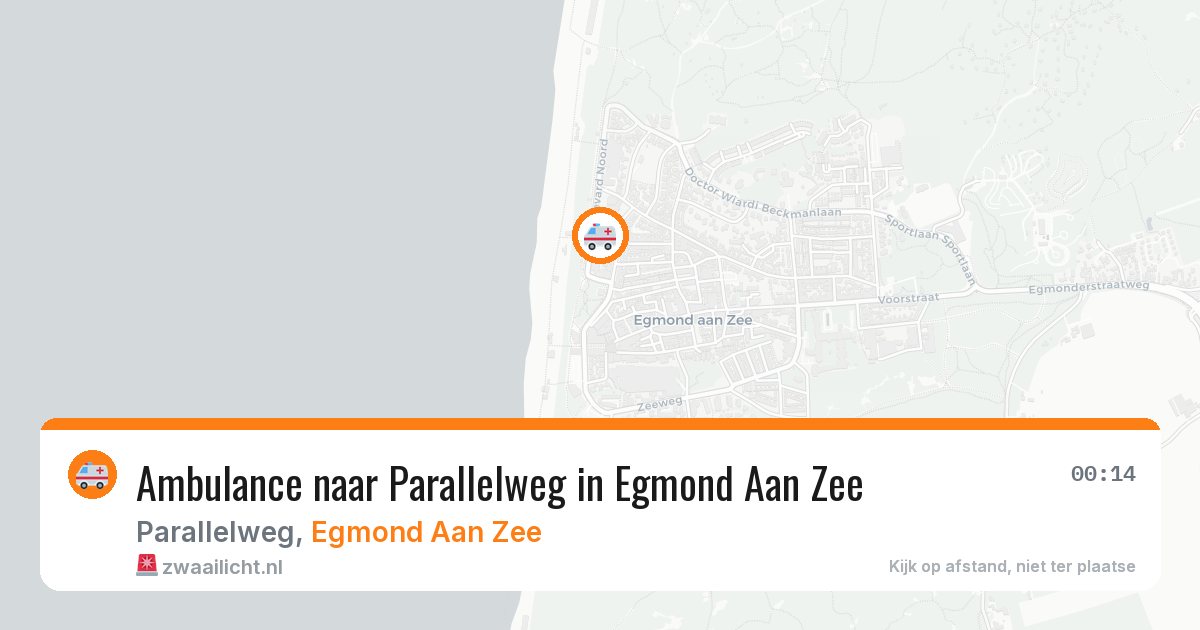 Ambulance naar Parallelweg in Egmond Aan Zee — 9 apr 2026