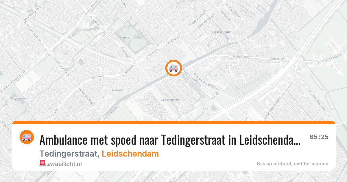 Ambulance met spoed naar Tedingerstraat in Leidschendam — 26 jun 2026
