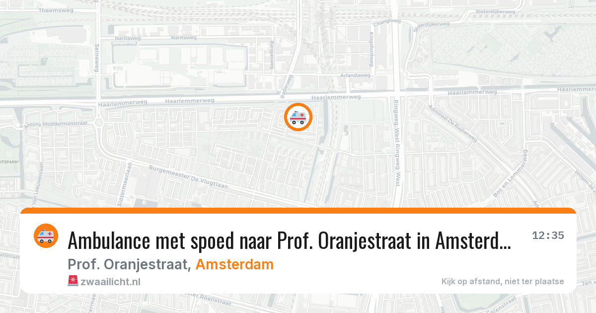 Ambulance met spoed naar Prof. Oranjestraat in Amsterdam — 30 jan 2026