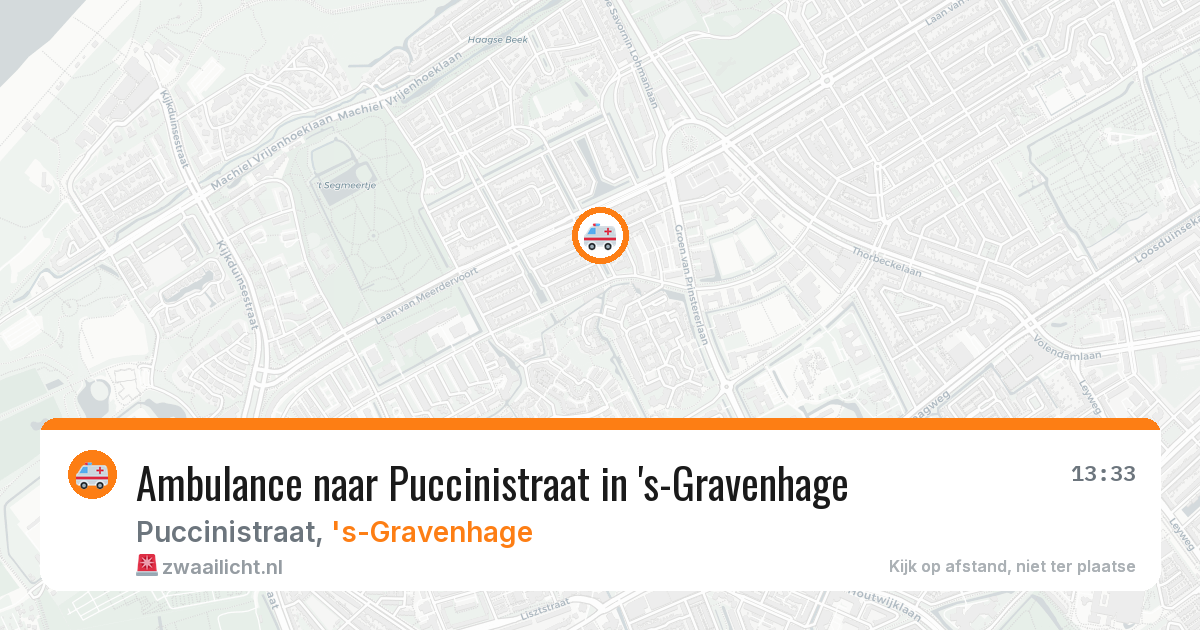 Ambulance naar Puccinistraat in 's-Gravenhage — 2 jul 2026
