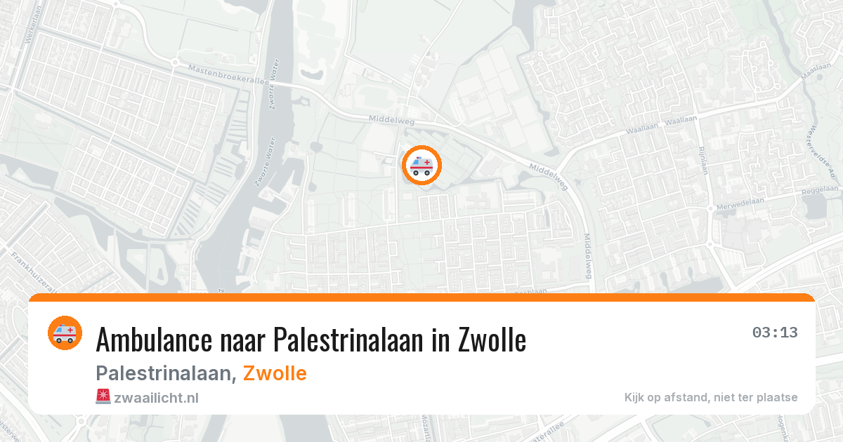 Ambulance naar Palestrinalaan in Zwolle — 20 jun 2026