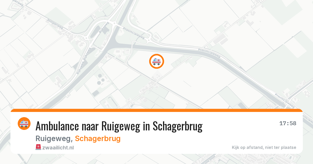 Ambulance naar Ruigeweg in Schagerbrug — 25 jun 2026