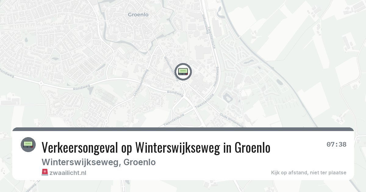 Verkeersongeval op Winterswijkseweg in Groenlo — 23 apr 2026
