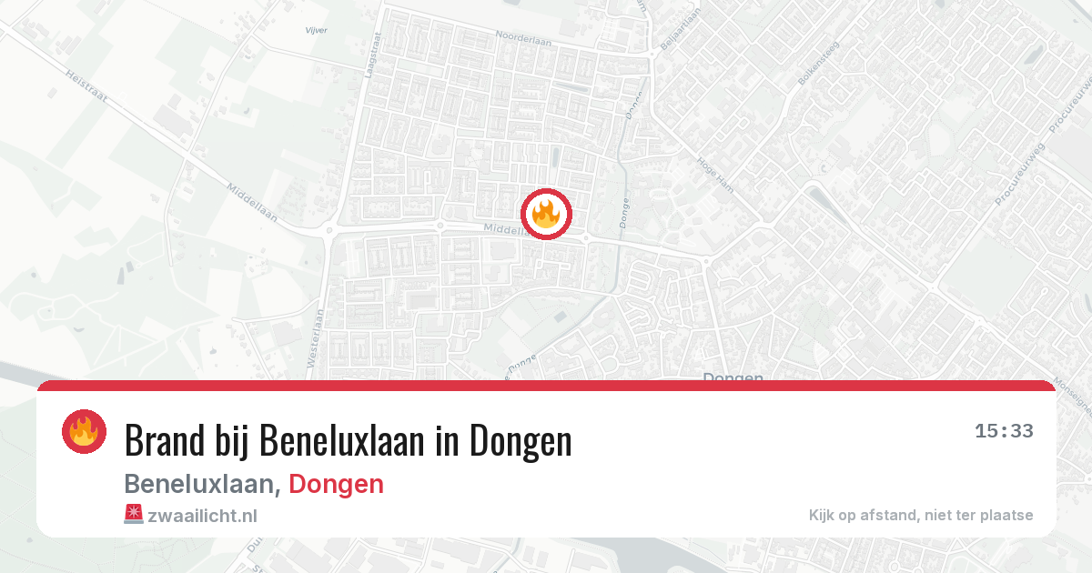 Brand bij Beneluxlaan in Dongen — 6 mrt 2026