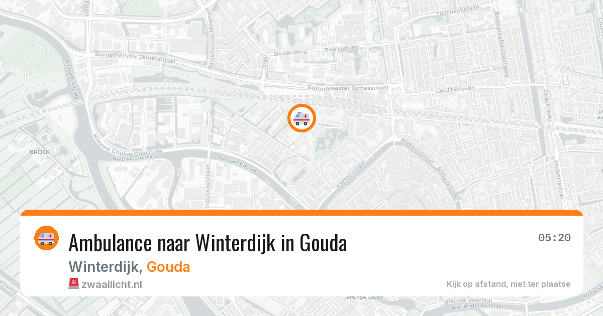 Ambulance naar Winterdijk in Gouda — 2 aug 2026