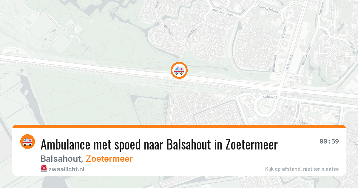Ambulance met spoed naar Balsahout in Zoetermeer — 18 jun 2026