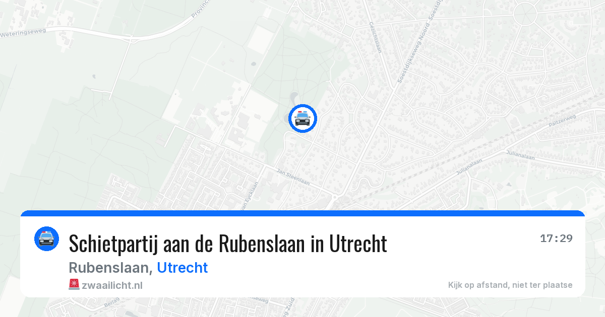 Schietpartij aan de Rubenslaan in Utrecht — 20 mrt 2026