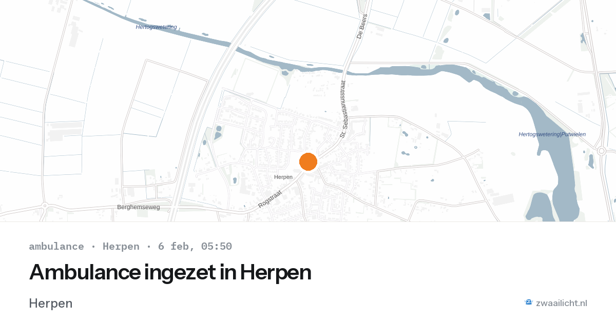 Ambulance ingezet in Herpen — 6 feb 2026