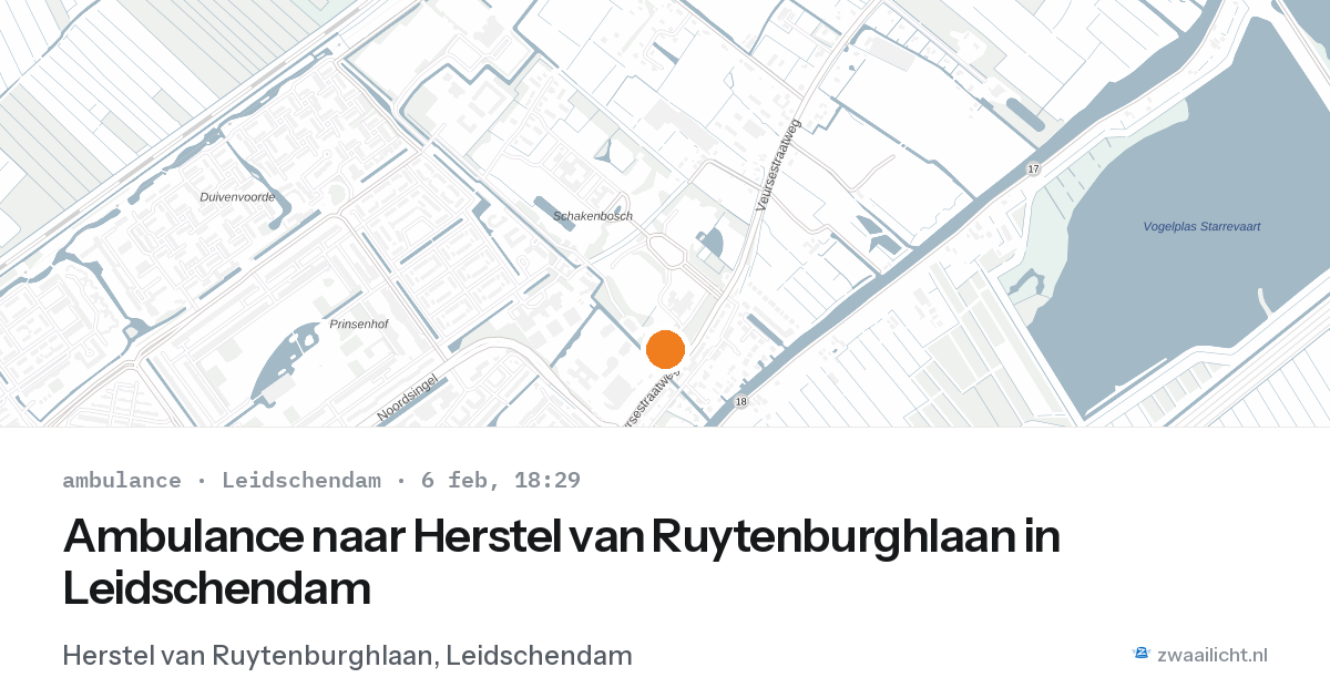 Ambulance naar Herstel van Ruytenburghlaan in Leidschendam — 6 feb 2026