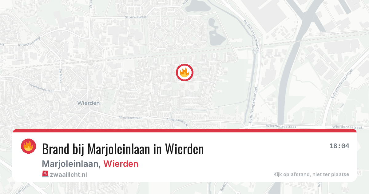 Brand bij Marjoleinlaan in Wierden — 28 jun 2026