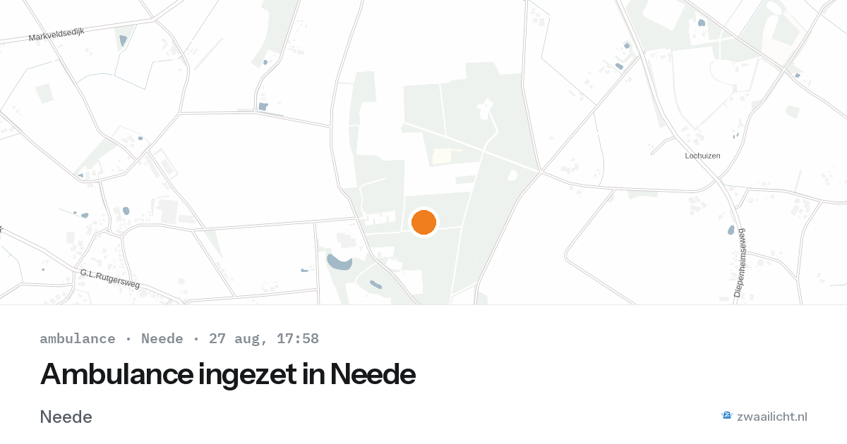 Ambulance ingezet in Neede — 27 aug 2026