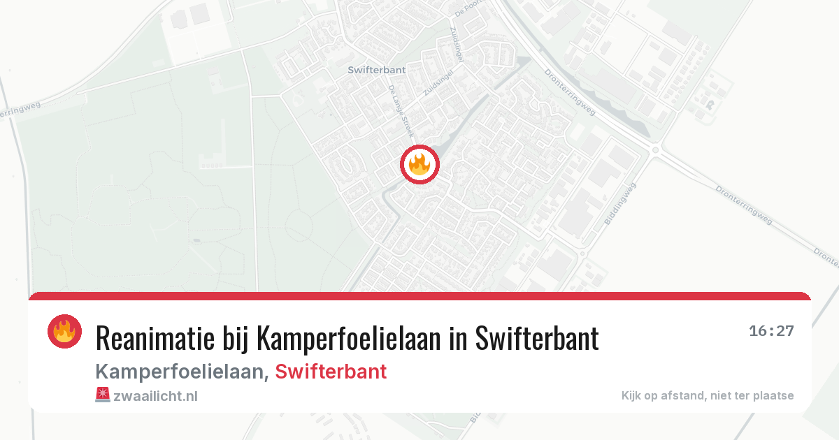 Reanimatie bij Kamperfoelielaan in Swifterbant — 18 jan 2026