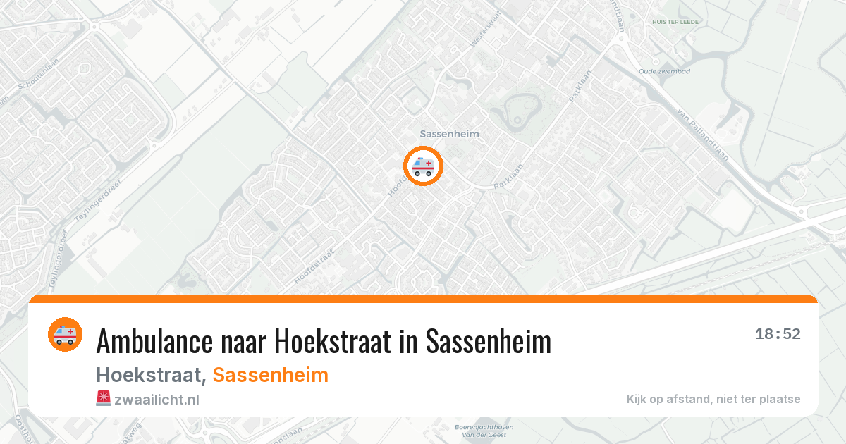 Ambulance naar Hoekstraat in Sassenheim — 11 mei 2026