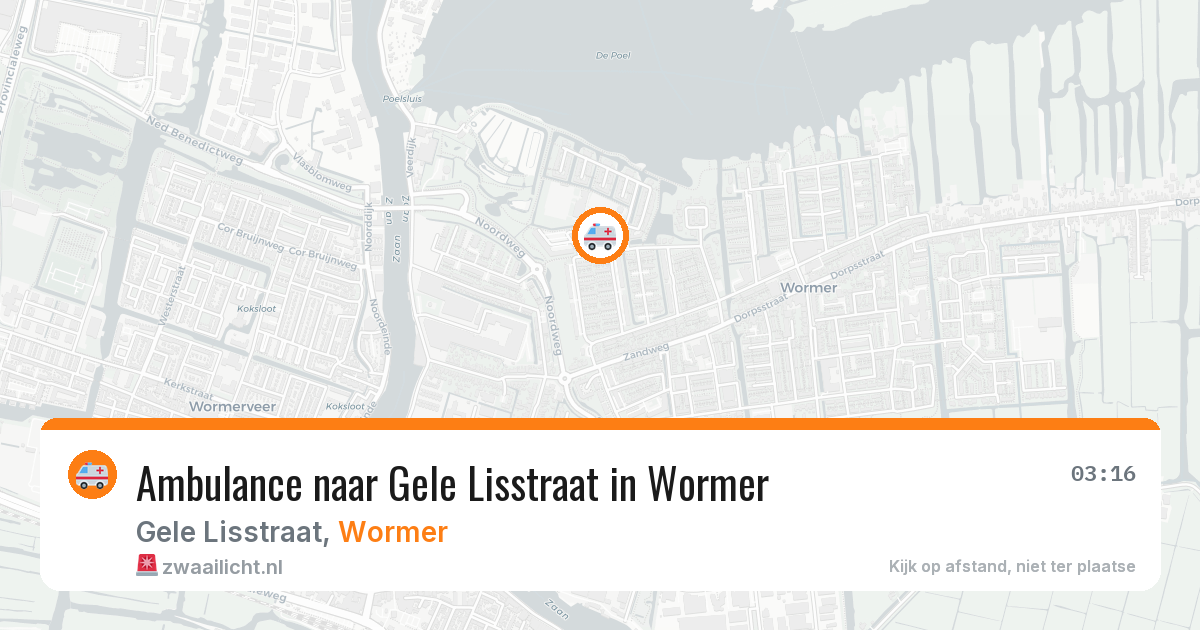Ambulance naar Gele Lisstraat in Wormer — 22 jul 2026