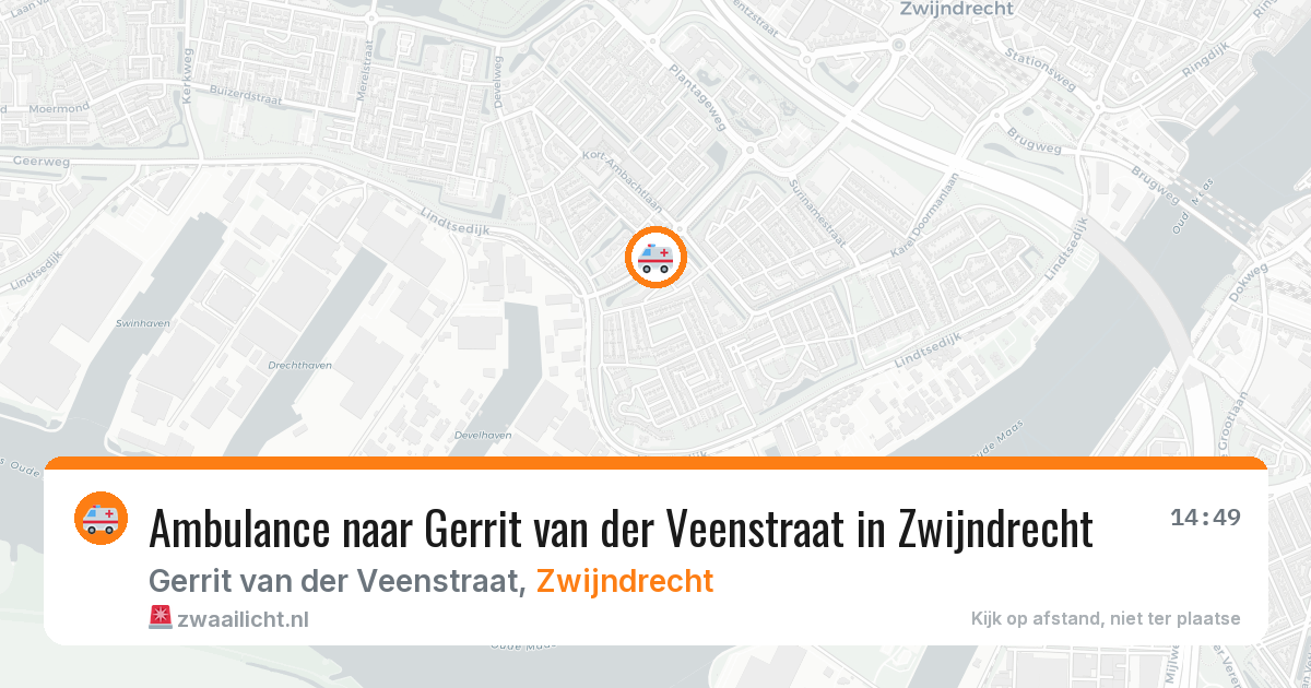 Ambulance naar Gerrit van der Veenstraat in Zwijndrecht — 30 apr 2026